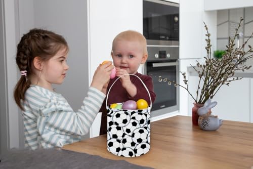 Image of Soccer Bucket,Kids Bucket, Small Gift Bucket with Handles for Kids Room Decor.Toy Bucket.(Soccer)