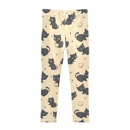 senya Girls Printed Leggings Yoga Pants Cat Pattern for Kids in 4t to 10 Years, 4T2