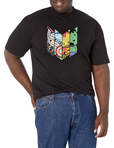 T-Shirt Marvel Chevron Avenge pour Homme en Coton Noir