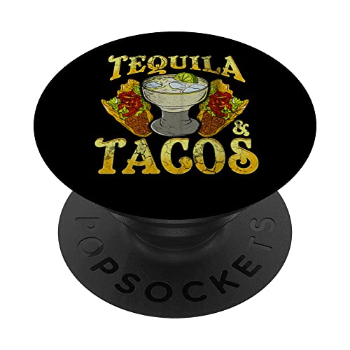 Tequila Y Tacos Cinco De Mayo México Comida Latina PopSockets PopGrip Intercambiable