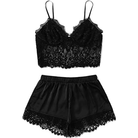 AnnSemo Sheer Lace Bra and Panty Set Cover