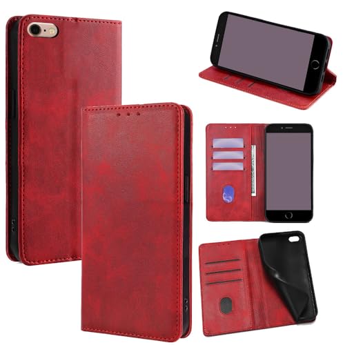 Jiajihua Funda Compatible con Honor 9X Pro (China),Compatible con Huawei Y9S / P Smart Pro 2019 Funda con Cierre magnético y Soporte Plegable para Tarjetas y Cartera Red
