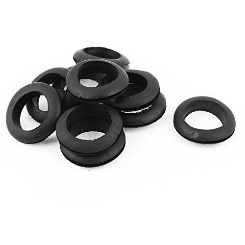 Aexit 10pcs Conectores Eléctricos Redondos de Goma 25mm miniatura 1