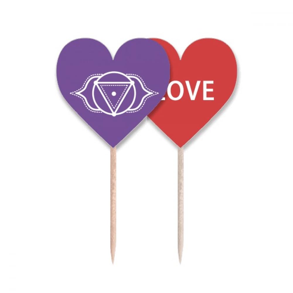 Cure-dents drapeau amour cœur pour étiqueter vos cupcakes de la Saint-Valentin