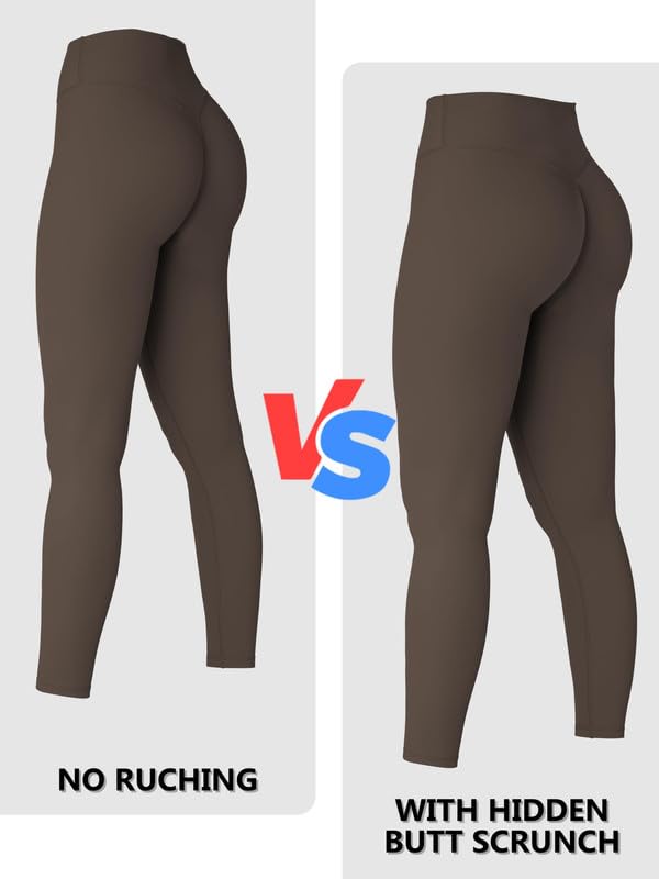 Image of Sunzel Sunzfly Invisible Butt Scrunch Workout Leggings for Women, Butt Lifting High Waisted Gym Yoga Pants with Tummy Control