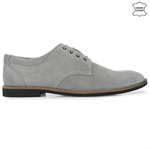Image of Auserio Men's Suede Leather Derby Lace Up Formal Shoes | Anti Skid Sole & Waxed Laces| Antimicrobial & Heat-insulating| Memory Foam Padded Insole | Shoes for Office & Parties (SSE 013.014.015.016.017)