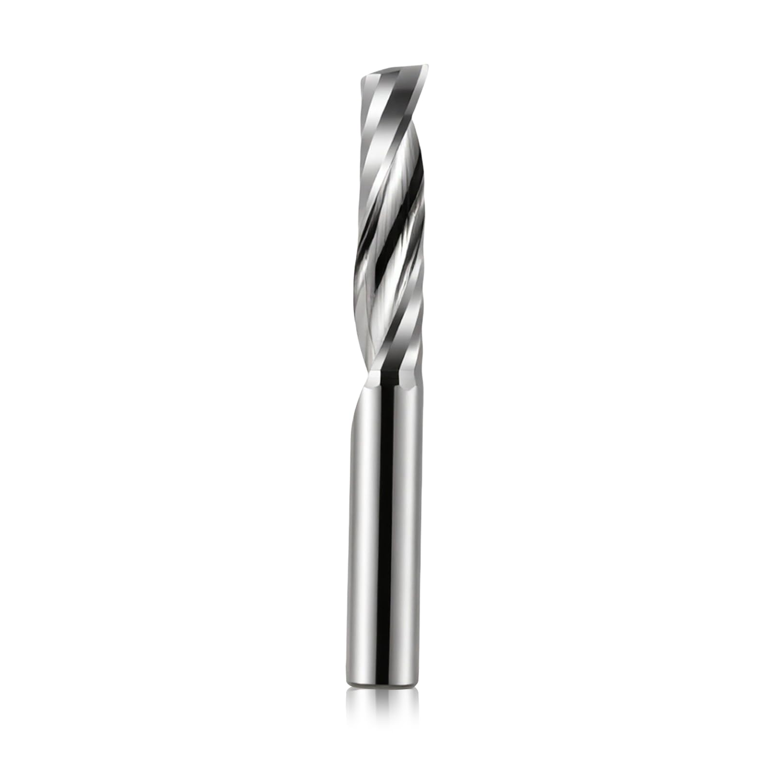 Single Flute End Mill 8mm Shank,8mm Cutting Dia,32mm CEL, Carbide CNC Router Bit 1 Flute Up Cut Spiral Bits for Wood Acrylic Plastic(8x32x65mm)