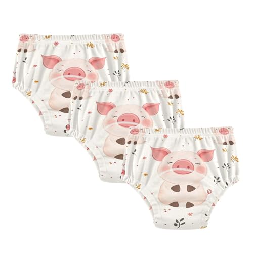 Coikll Cute Pig (4) Toddler Training Underwear Waterproof Baby Pee Pants -3T