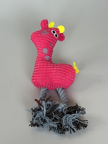 Brinquedo Pet Pelúcia Para Cachorro com som Girafinha (Rosa)