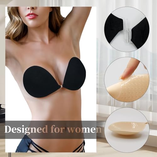 Adhesive Push Up 2 Pairs, Invisible Lifting Bra, Reusable Strapless Stick On Bra3
