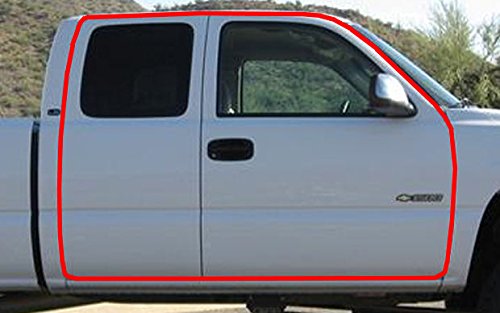 Front Door Seal Driver Passenger Pair Compatible With 99-06 Truck Sierra Silverado Extended #TOP1