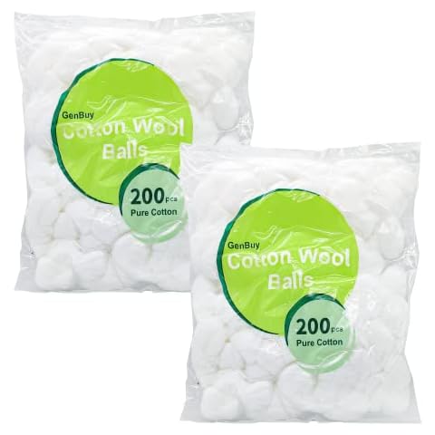 400pk White Cotton Wool Balls - Organic Cotton Balls Made Of 100% Pure Cotton - Super Soft and Fluffier Cotton Wool Balls Large - Suitable for all Skin Types Cover