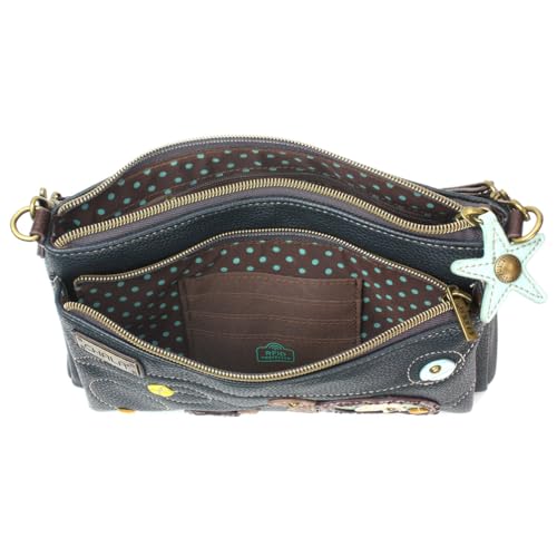 Image of CHALA RFID Protected Vegan Leather Deluxe Crossbody Bag with Adjustable Straps