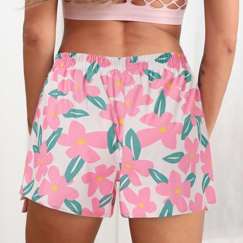 Image of Boxer Shorts for Women Gingham Sleep Y2k Printed Boxers Pj Boxer | Trendy Short,Checkered,Baggy Pj Boxers