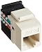 Leviton 5G108-BT5 GigaMax 5E QuickPort Connector, Cat 5E, Light Almond, 25-Pack