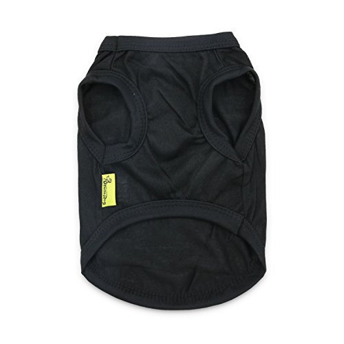 Droolingdog Dog Clothes Dog T-Shirt With Security Pattern Pet Shirts For Small Dogs, Medium, Black #TOP3