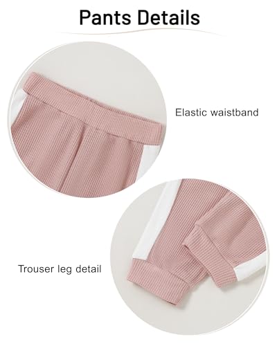 ZOEREA Toddler Baby Girls Clothes Outfits Long Sleeve Pullover Sweatshirt Tops + Pants Set Fall Winter Sweatsuits 1-6T4