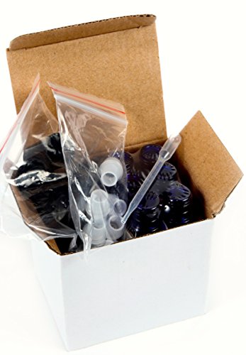 Vivaplex, 6, Cobalt Blue, 10 ml Glass Roll-on Bottles with Stainless Steel Roller Balls - .5 ml Dropper Included - Thumbnail 4