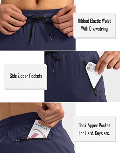 Image of Pudolla Men's Lightweight Jogger Pants Workout Running Tapered Joggers for Men with Zipper Pockets for Athletic Travel Casual