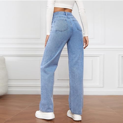 Jeans for Women High Waisted Straight Leg Pants Casual Boyfriend Jeans Trendy Vintage Classic Trousers with Pockets3