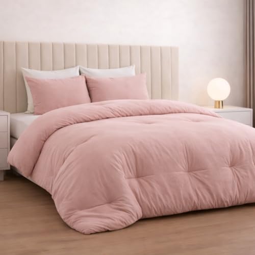 La Mejor Selección de Edredones King Size Coppel Top 5. 48 ALVANA Set de Edredón Acolchado Extra Grande Hipoalergénico Relleno Suave de Microfibra Down Alternative Ideal para Todo el Año Uso como Edredón o para Funda Duvet (Rosa, King...