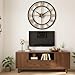 BBALOVEDRE 24 Inch Large Wall Clocks for Living Room Decor,Big Roman Numerals Vintage Gold Modern Decorative Metal Oversized Wall Clocks for Bedroom, Kitchen, Office,Housewarming Gift