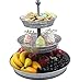 GetSet2Save Vintage Galvanized 3 Tier Serving Tray Rustic Country Farmhouse Kitchen, one size, Silver