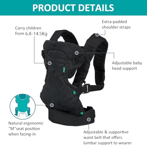 Image of SNOWIE Soft Baby Carrier for 6.8-14.5KG 4 in 1 Adjstable Baby Carrier with Lumbar Support Kangaroo Toddler Carrier Baby Carry Bag Face-in /Face-Out Baby Wrap Carrier for Newborns, Infant 0-36 Months