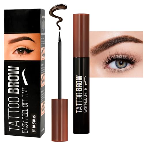 MOTIBACK Tinta de gel para cejas, fórmula exfoliante resistente al agua, color marrón oscuro, 30 g