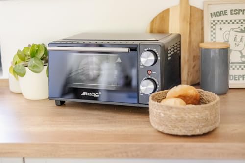 Steba Mini Backofen mit 9 Liter Volumen, Ober- und Unterhitze, Pizzatiefe bis Ø 22 cm, 2 Einschubebenen, KB M9