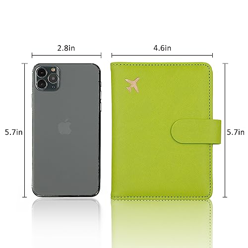 Image of Melsbrinna Premium Leather Passport Holder Covers Case, Waterproof Rfid Blocking Travel Wallet Passport Holder with Pen Holder, Cute Passport Book for Women /Men