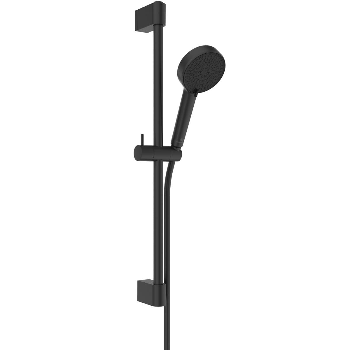 Ideal Standard Idealrain Juego de ducha de 644 mm, ducha BD580XG – Negro | Ducha de mano de 2 funciones, boquillas EasyClean , soporte de ducha ajustable, soporte de pared regulable en altura, BE413XG