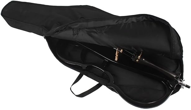 Professional Electric Cello 4/4 Full Size Electric Cello Kit Maple Wood Body Ebony Fittings with Portable Carrying Bag and Accessories for Beginner