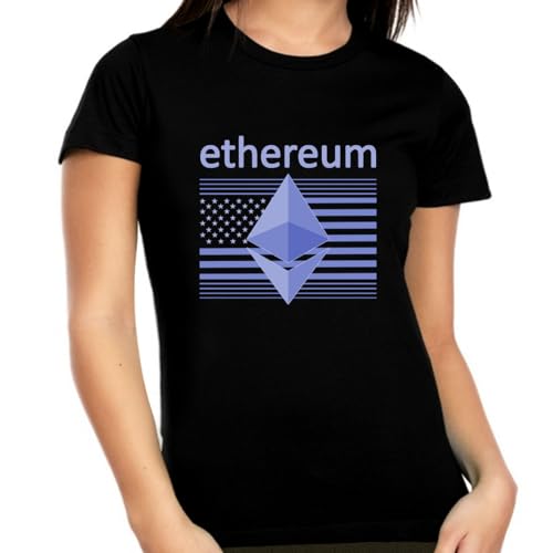 Ethereum Shirts for Women Plus Size Ethereum Shirt USA Crypto Shirt ETH Crypto Shirts for Women Crypto Shirt