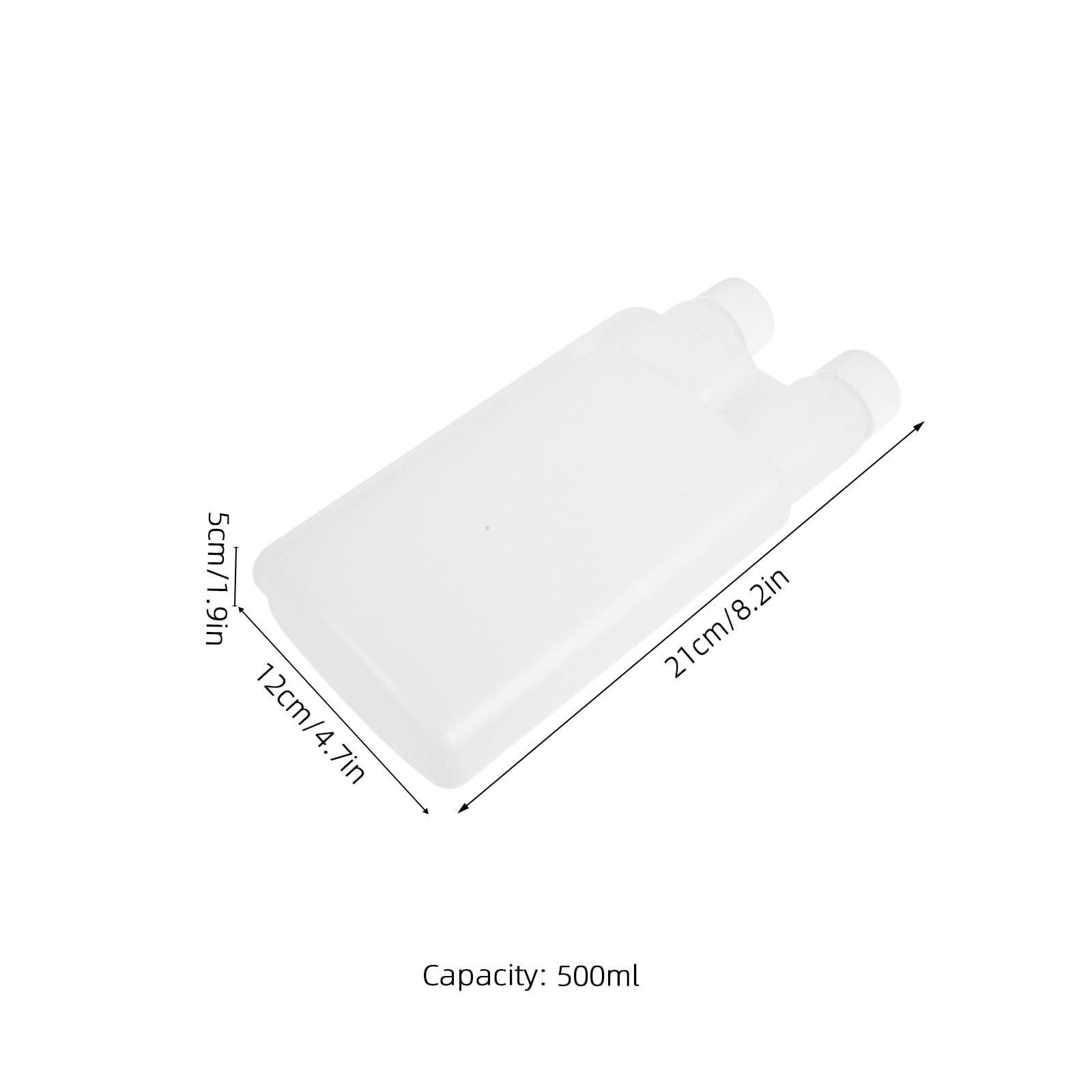 Lot de 10 flacons de laboratoire 500 ml/17 oz, récipients en plastique à double compartiment pour réactifs, flacons souples gradués pour le stockage d'échantillons chimiques