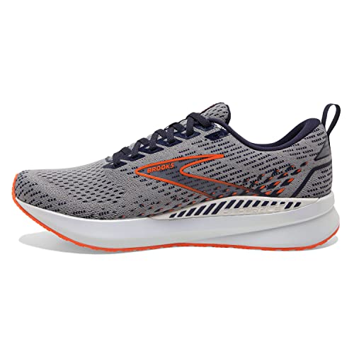 Brooks Brooks Men's Levitate 5 Neutral Running Shoe - Grey/Peacoat/Flame - 7.5 Medium