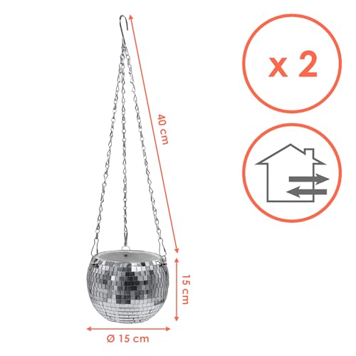 Pot de fleurs suspendu disco pour gagner de l'espace au sol