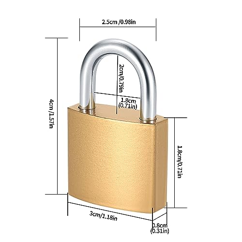 Image of 4 Pcs Small Keyed Padlocks with Keys, Pad Locks,Solid Brass Padlock with Key, Lockers Locks with Same Keys for Toolbox, Sheds, Storage Unit, Gym, Fence, Lockers Padlocks | Lockers Toolbox Sheds Storage Unit Gym Fence Pad Locks