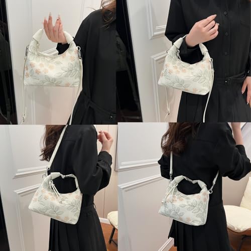 Image of Crescent Crossbody Shoulder Bag, Tote Handbag for Women, Sling Hobo Purse with Chain Strap
