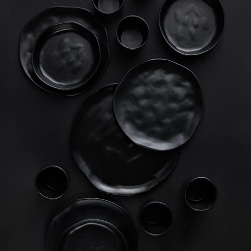 Stone By Mercer Project Hekonda Stoneware 32-Piece Dinnerware Set, Black #TOP2