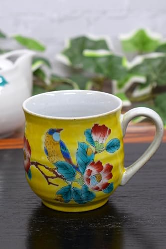 和座の蔵 おしゃれ コーヒーマグ 九谷焼 マグカップ 吉田屋椿に鳥 陶器 高級 ブランド 食器 日本製 誕生日プレゼント 還暦祝い 古希祝い 喜寿祝い 米寿祝い ギフト
