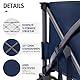 Portal Bollerwagen faltbar XXXL 400L 160kg belastbar Groß Handwagen mit Getränkehalter Seitentasche Transportwagen Leiterwagen klappbar Strandwagen Faltwagen für Garten Camping Festival Blau