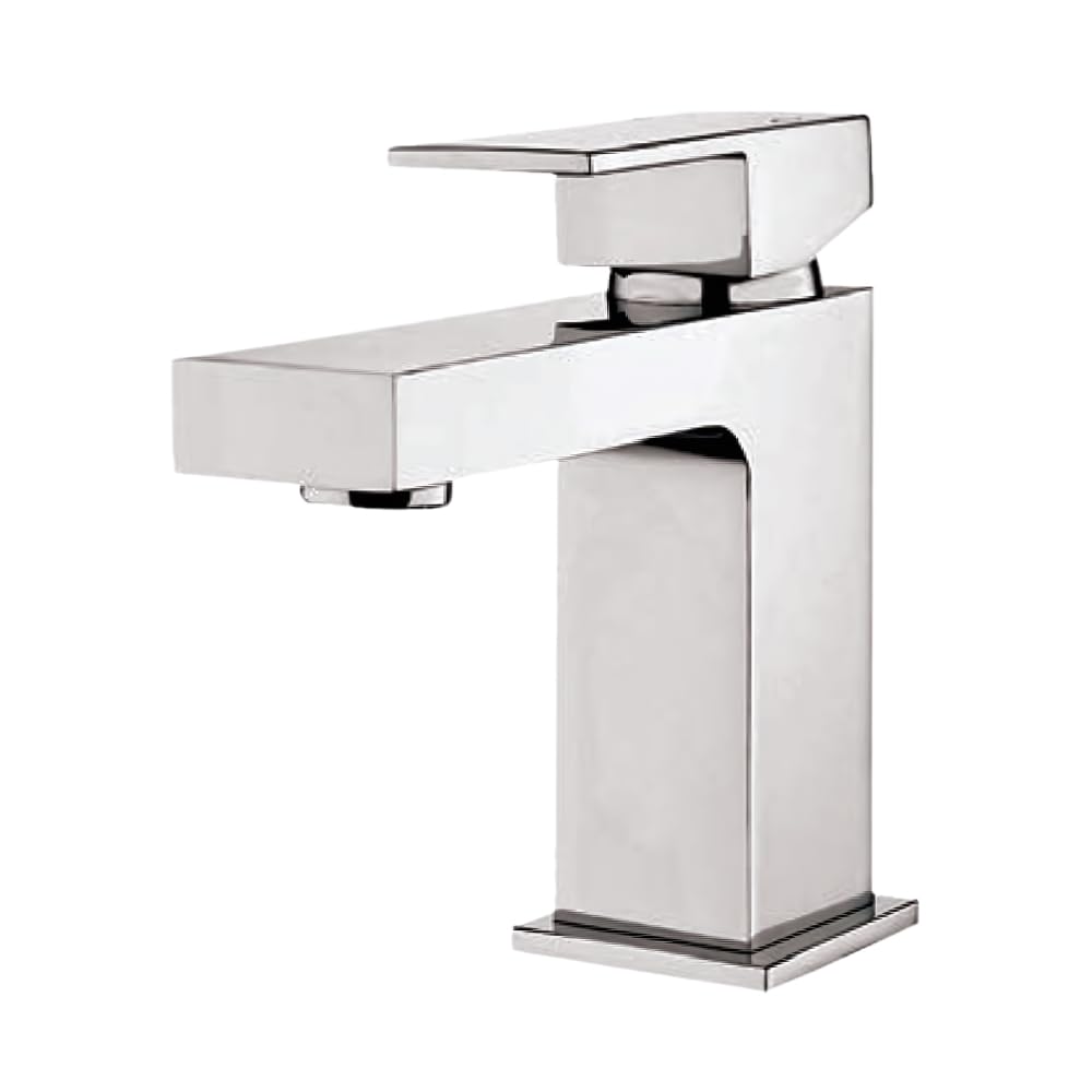 Moderna Bathroom Basin Mixer Tap - 35mm Cartridge, Chrome Mono Mixer - Image 2