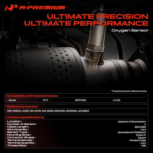 Sensor de oxígeno A-Premium para Mazda CX-7 2007-2012 2.3L miniatura 2