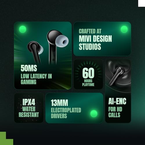 Mivi DuoPods Horizon TWS Earbuds, Blue Midnight Black - Image 3