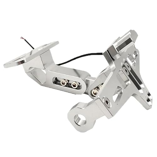 Motorcycle License Plate Holder for Kawasaki KLR 650 1987-2024, Adjustable License Plate Bracket with Light, Fender Eliminator Kit, Tail Tidy License Plate Frame Mount, E Gray