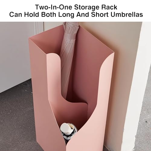 Porte-parapluies d'entrée métallique avec support de cannes - 6