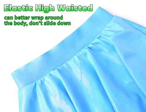 Image of Gnainach Girls Skorts High Waist Athletic Skirts with Shorts Stretchy Activewear for Teens Kids Performance Tennis