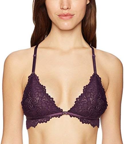 Amazon Brand - Mae Women's Front Close Lace Racerback with Detail Bralette (for A-C cups)