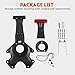 DKMGHT Spare Tire Holder Mounting Bracket Tire Carrier for Jeep Wrangler JK 07-18 with 3rd Third Brake Light Accessories 55397217AJ 68048581AA Aluminum Alloy Carrier Bracket(Red Lens)